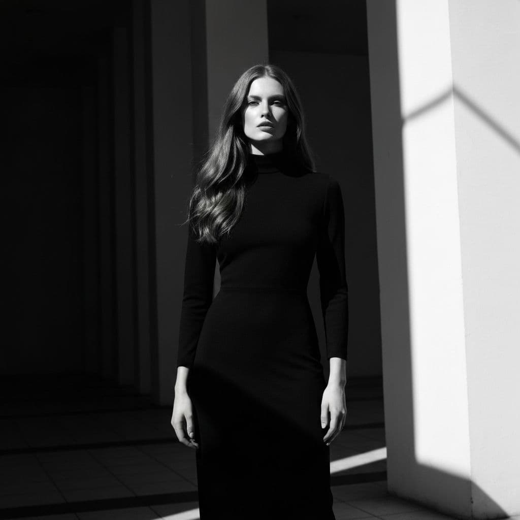 Black dress editorial