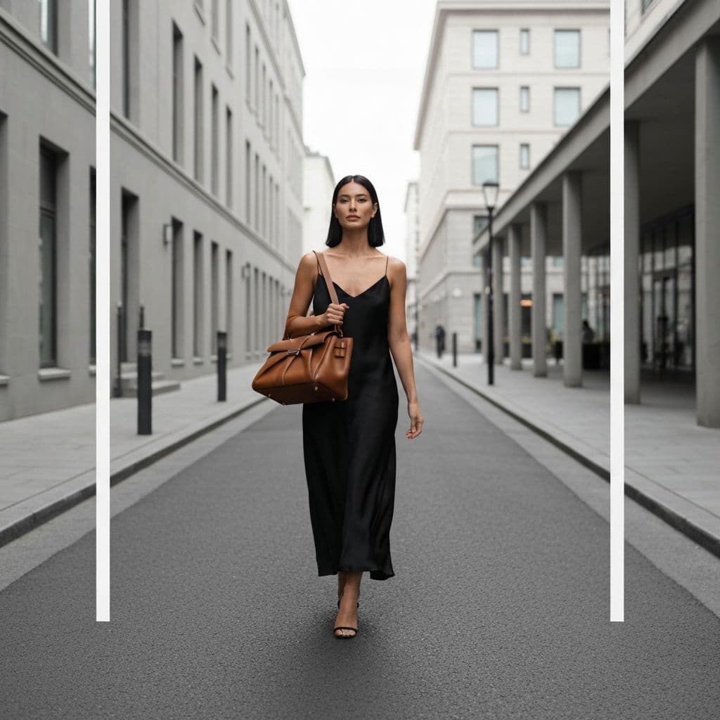 Black slip dress